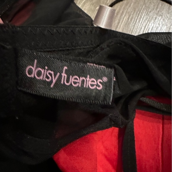 Daisy Fuentes Negligie Black Red Sexy Sheer Lace Size L Babydoll Fairy Nightgown - Picture 8 of 10